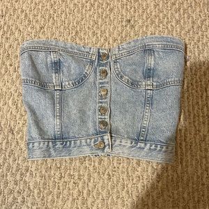 Zara denim corset top! Size small